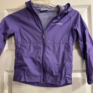 Columbia Kids Purple Hooded Windbreaker Jacket- 4/5